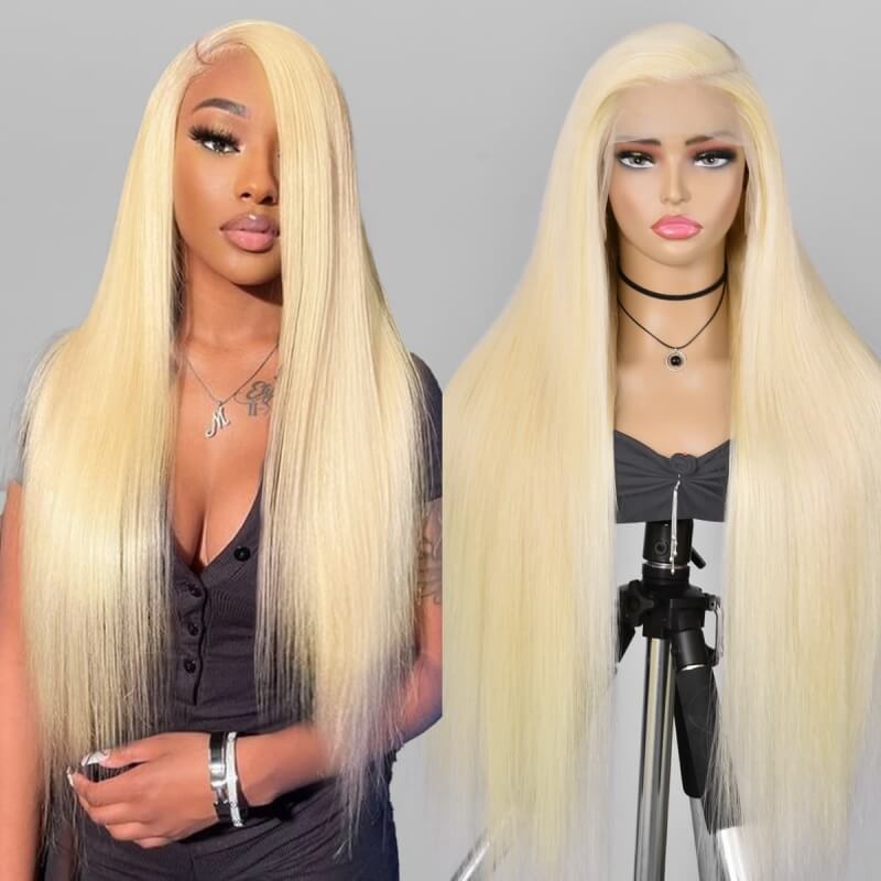 613 Lace Front Wig Human Hair 13x4 HD Lace Front Wigs Human Hair 180% Density Straight Hair Blonde HD Lace wig For Women