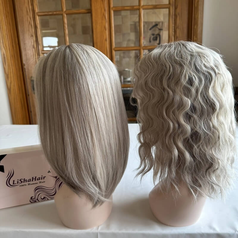Ash Blonde Wigs Human Hair Swiss Lace Front Wigs Glueless Raw Virgin European Hair