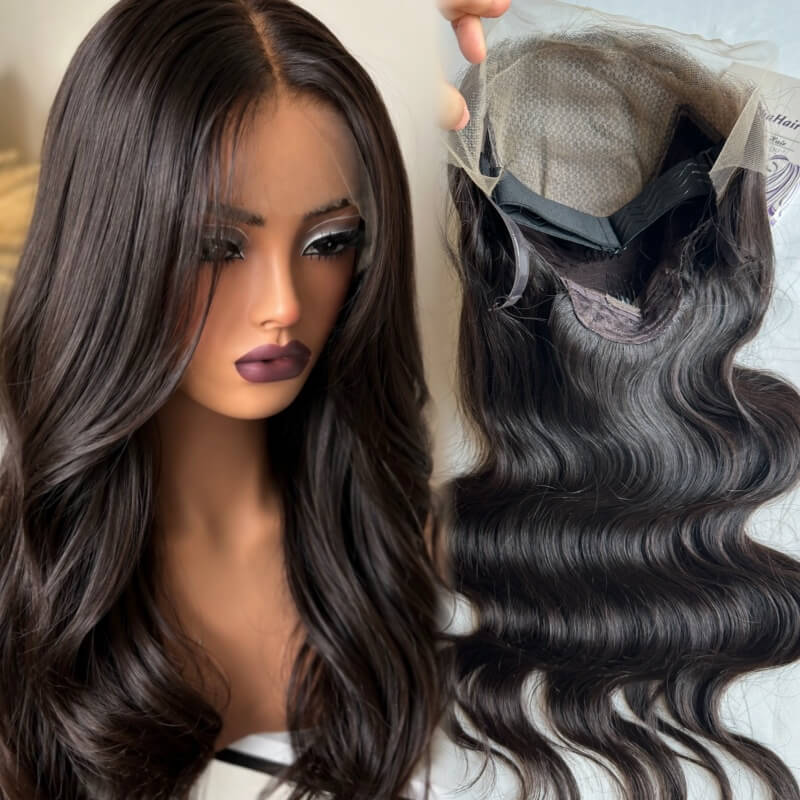 Diamond Lace Glueless Body Wave Wig with Undetectable Invisible Knots for Daily Wear