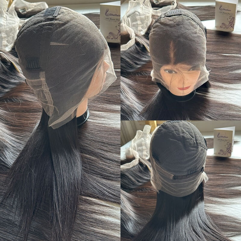Full Lace Real Human Hair Wigs Straight HD Transparent Lace Full Lace Wigs Human Hair Preplucked hairline